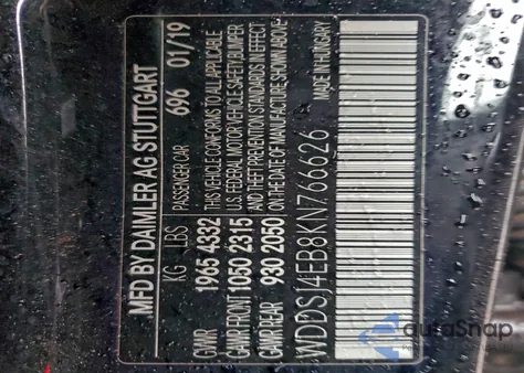 2019 Mercedes-Benz Cla 250 from USA, damaged, VIN WDDSJ4EB8KN766626